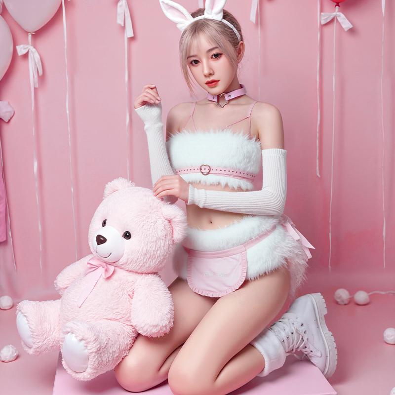 Fern E. Asian Pink Bunny Girl Realistic Silicone Sex Doll Series