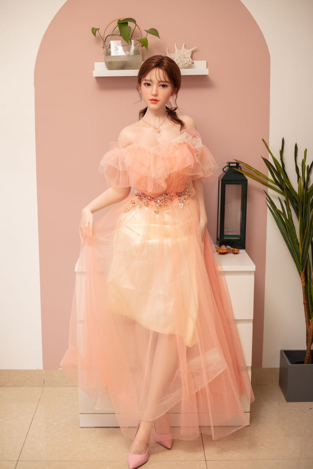 CU-1 166cm Brown Hair Silicone Realistic Sex Doll Luna