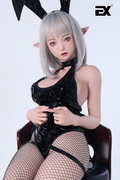 This bunny girl is 150 centimeters tall and is a lifelike platinum-grade silicone doll.
