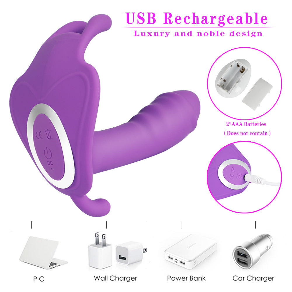Wireless Remote Control Wearable Vibrator, Body Safe Silicone Massager