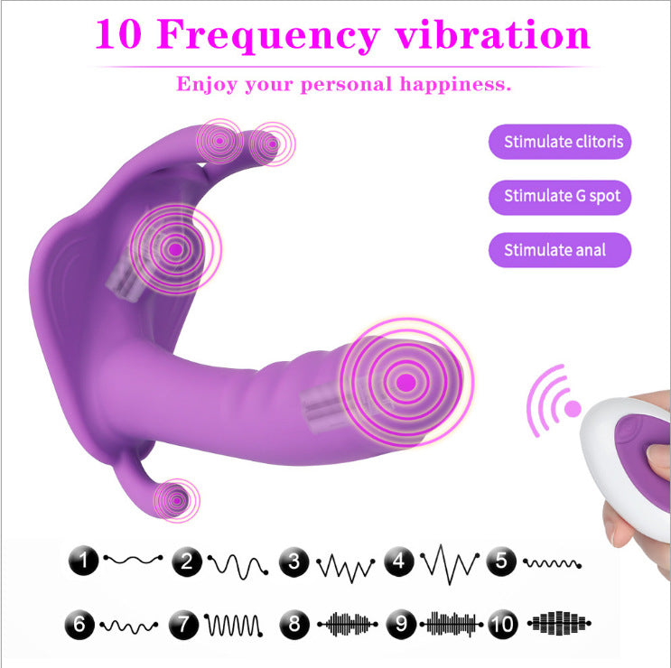 Wireless Remote Control Wearable Vibrator, Body Safe Silicone Massager