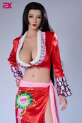 Amelia, with long, jet-black hair, is a 170cm tall One Piece-themed sex doll.