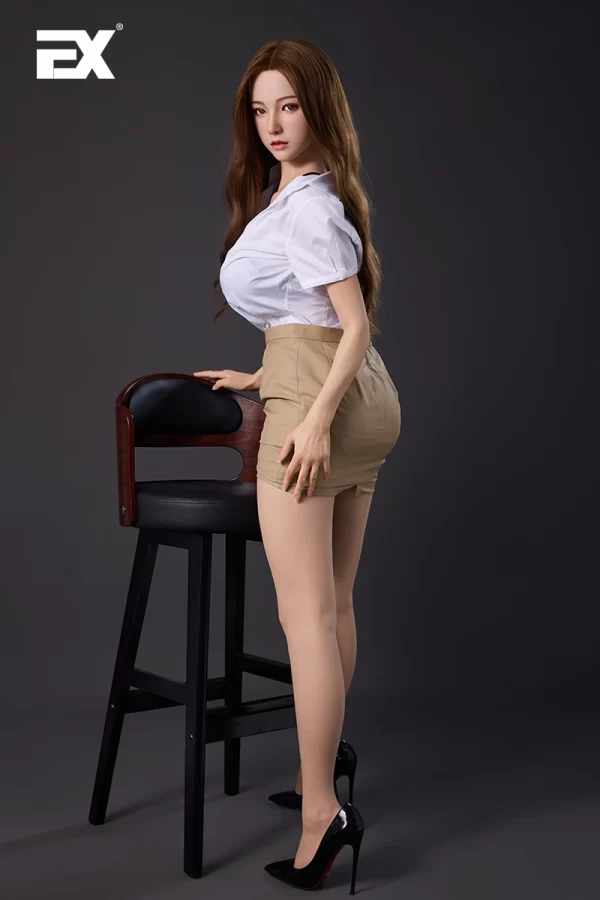 Erine blonde full-body lifelike silicone sex doll