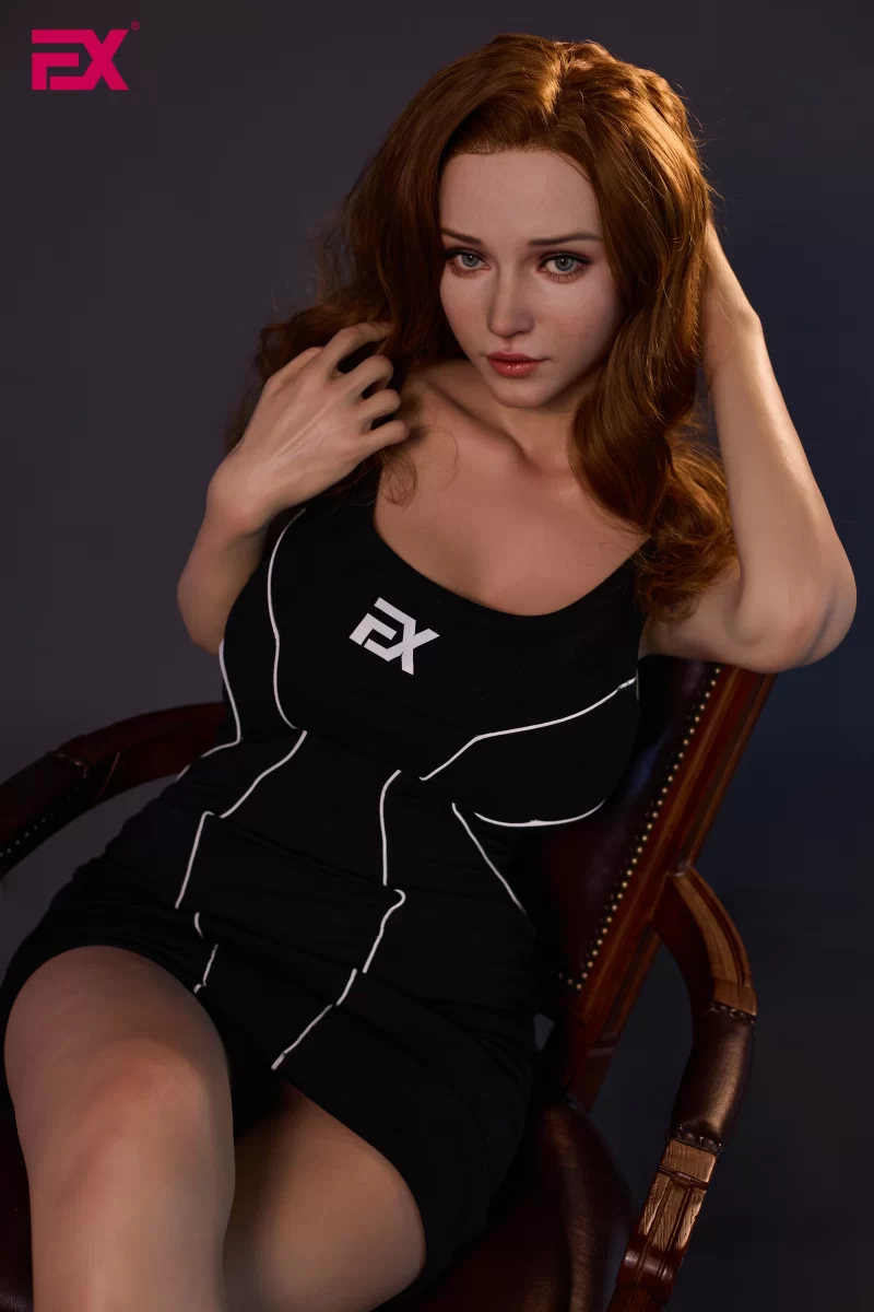 Daisy, a full-body silicone sex doll, depicts a melancholic female figure.