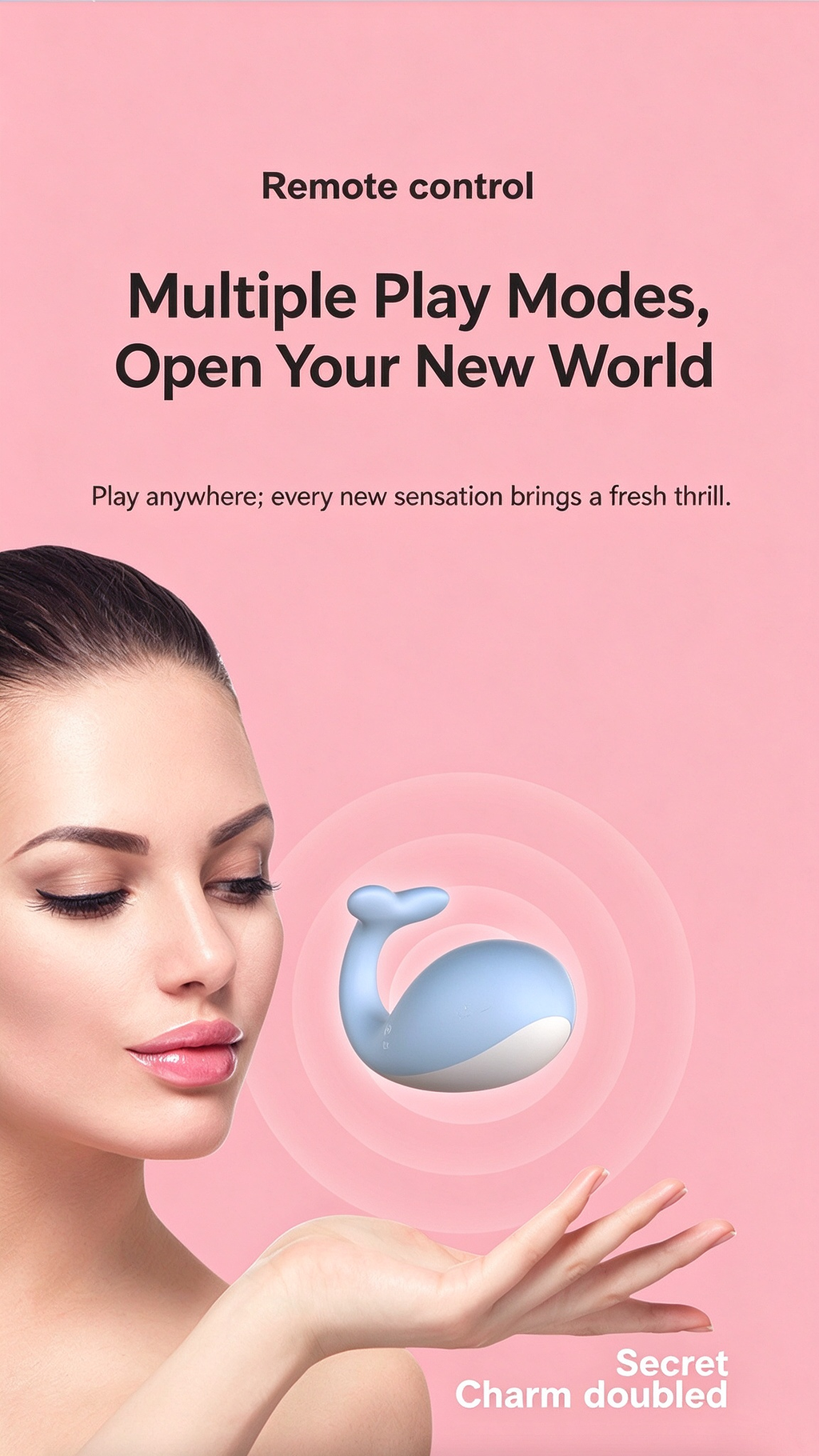 Taizheng Whale-Shaped Remote-Controlled Vibrating Egg – Adult Sex Toy for Women