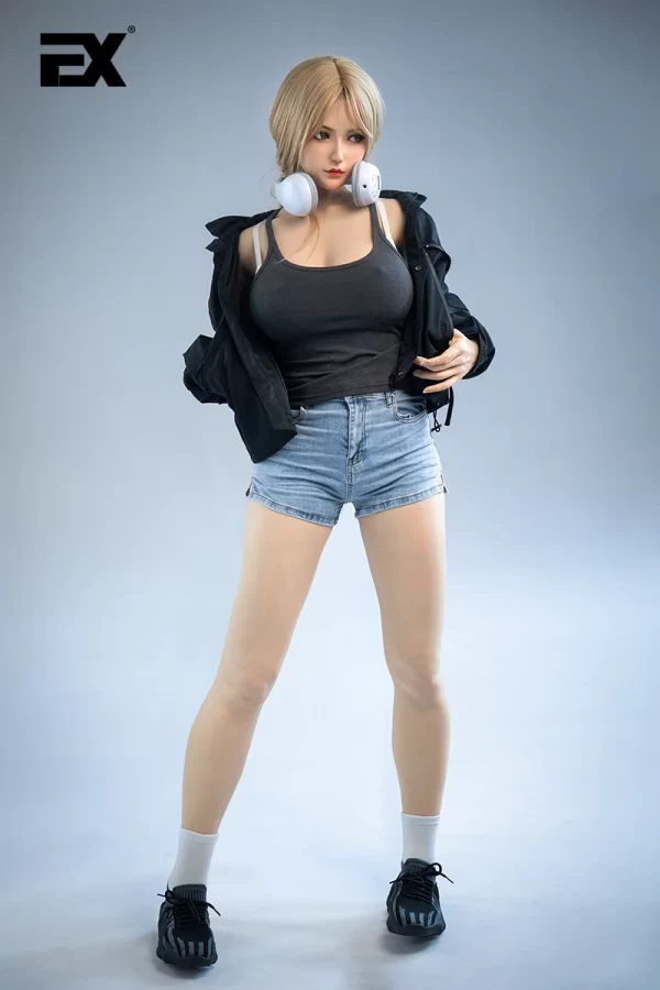 Katherine, voluptuous urban babe, full-body silicone lifelike sex doll.