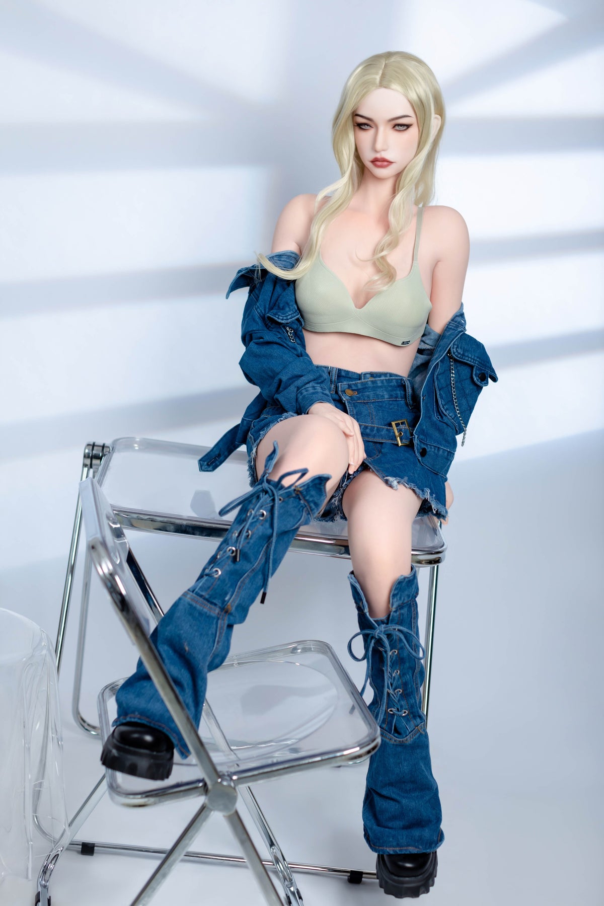 AL-3 Freya 155cm E-Cup Silicone Lifesize Blonde Western Style Full Body Poseable Companion Doll