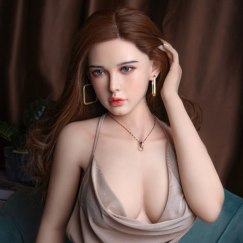 Caitlin a realistic and natural-looking brown wavy-haired sex doll