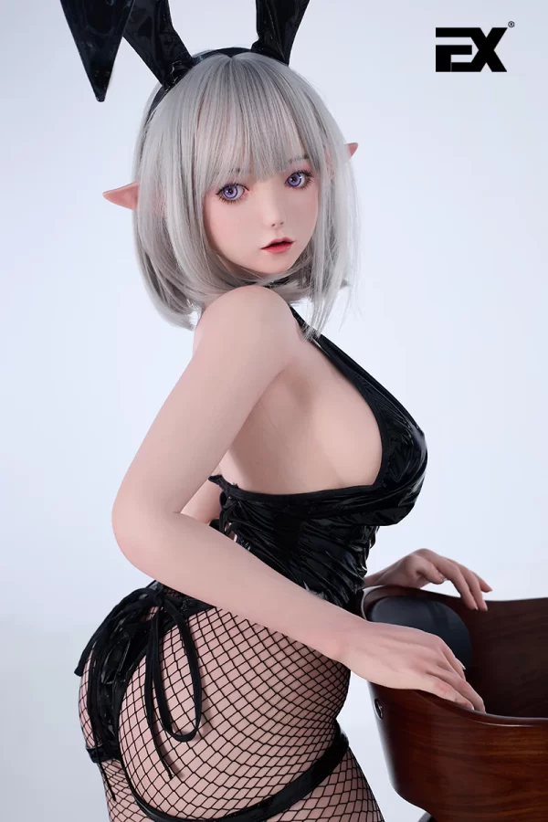 This bunny girl is 150 centimeters tall and is a lifelike platinum-grade silicone doll.