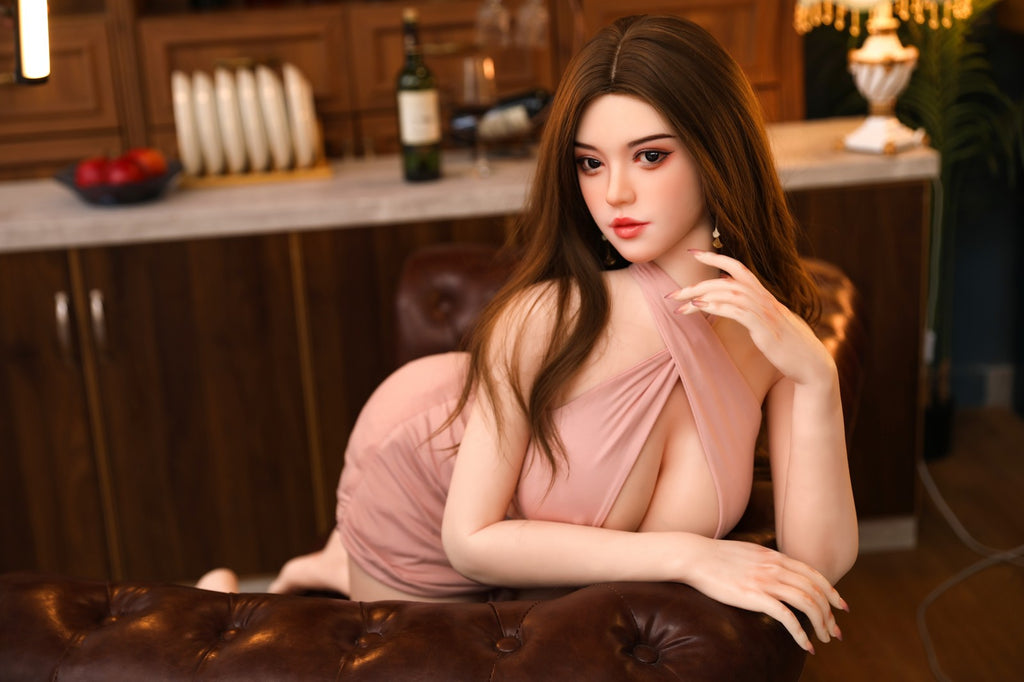 CV-1 Brown Long Hair 158cm (5ft2) Silicone Realistic Sex Doll Nina