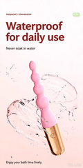 Silicone Vibrating Anal Beads, Waterproof Rechargeable Butt Plug Massager