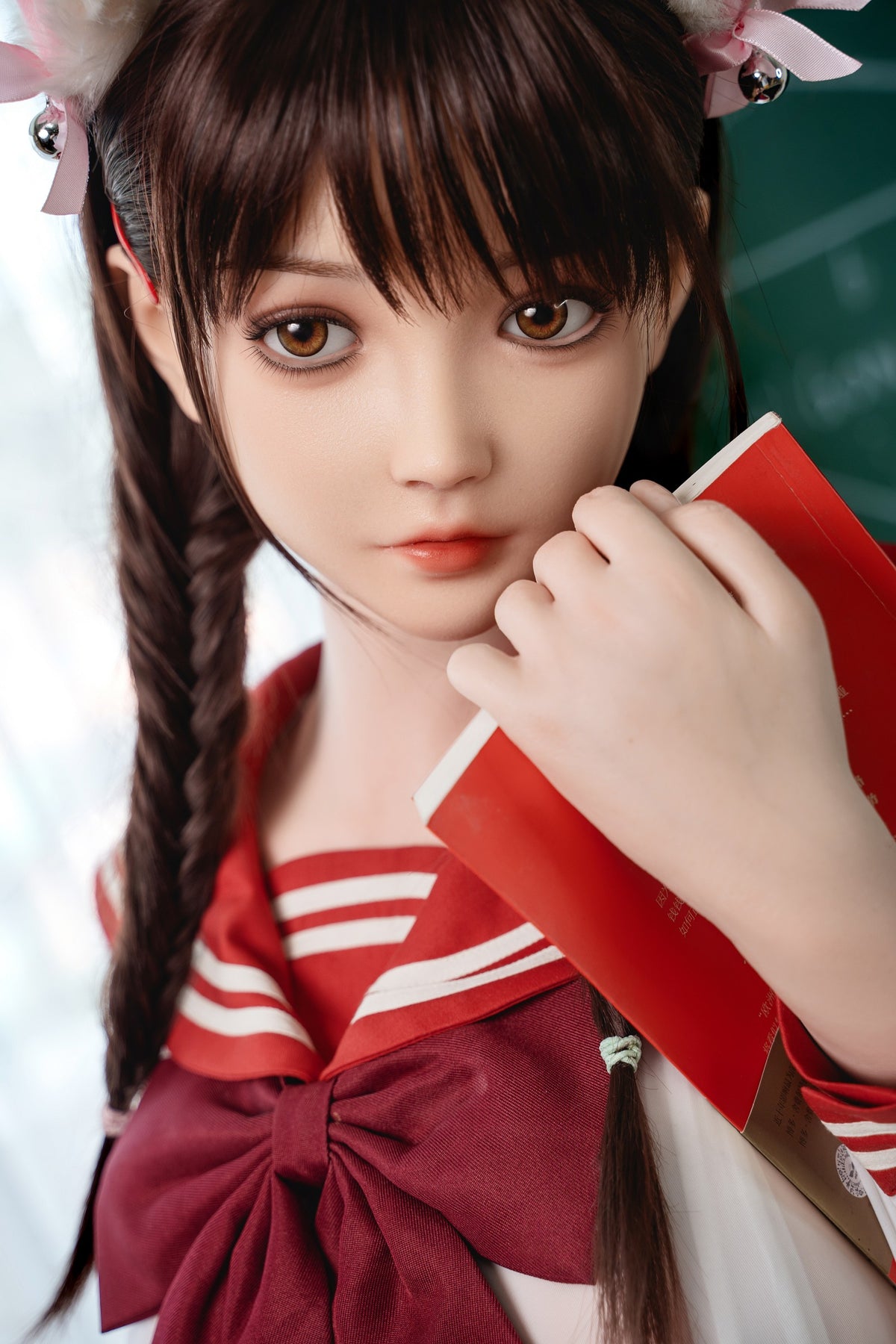 AE-3  Neko 155cm E-Cup Organic Silicone PRO Lifesize Anime JK Neko Style Female Doll