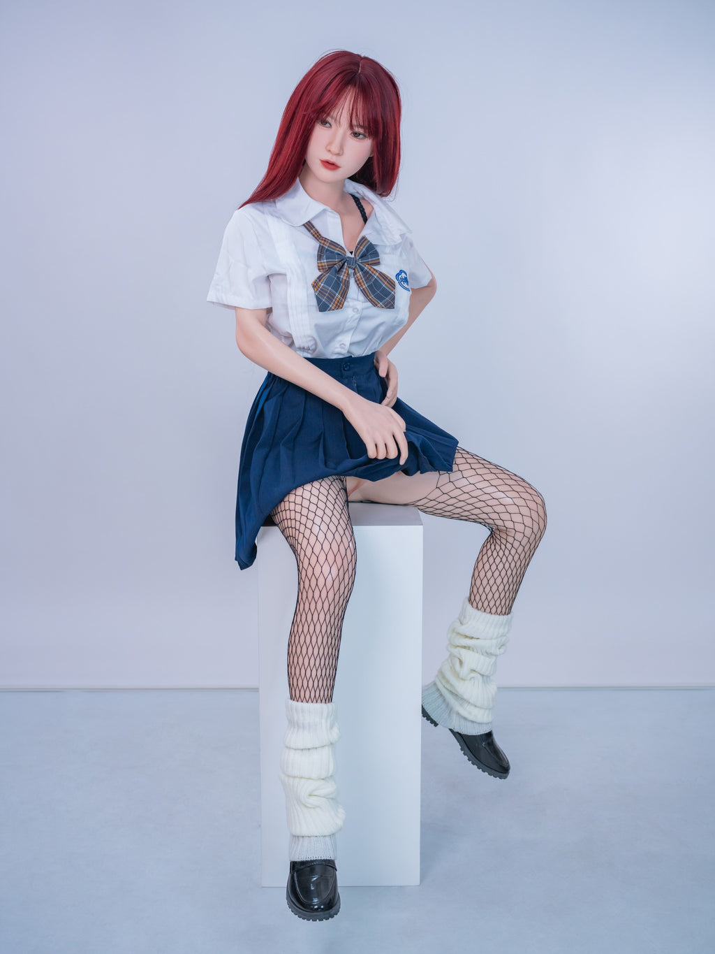 AI-6 D Cup Japanese JK School Girl Style Lifesize Companion Doll Realistic Silicone Head TPE Body