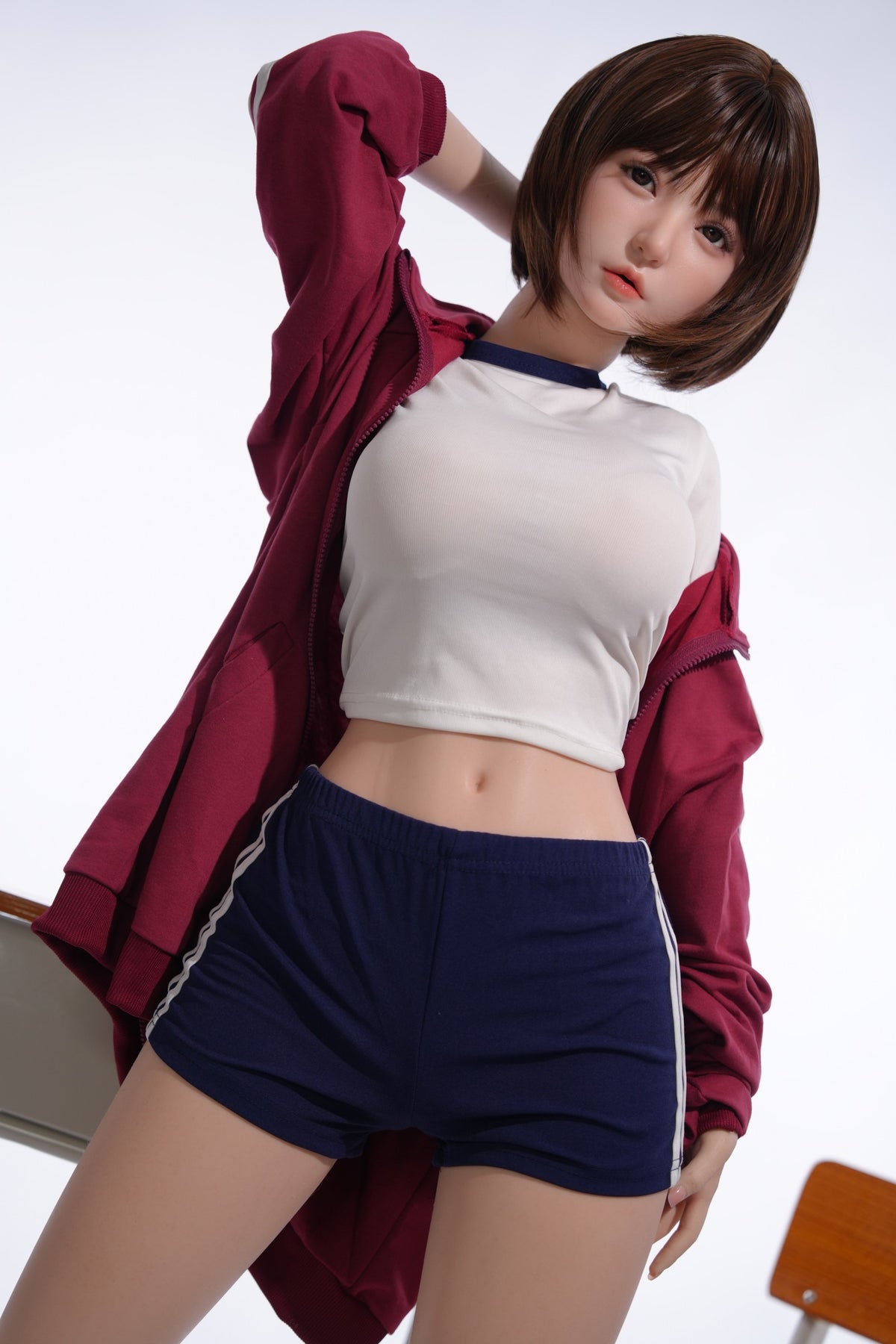AN-3  Aoi  D-Cup Silicone Lifesize Japanese Sport Short Hair Full Body Poseable Companion Doll