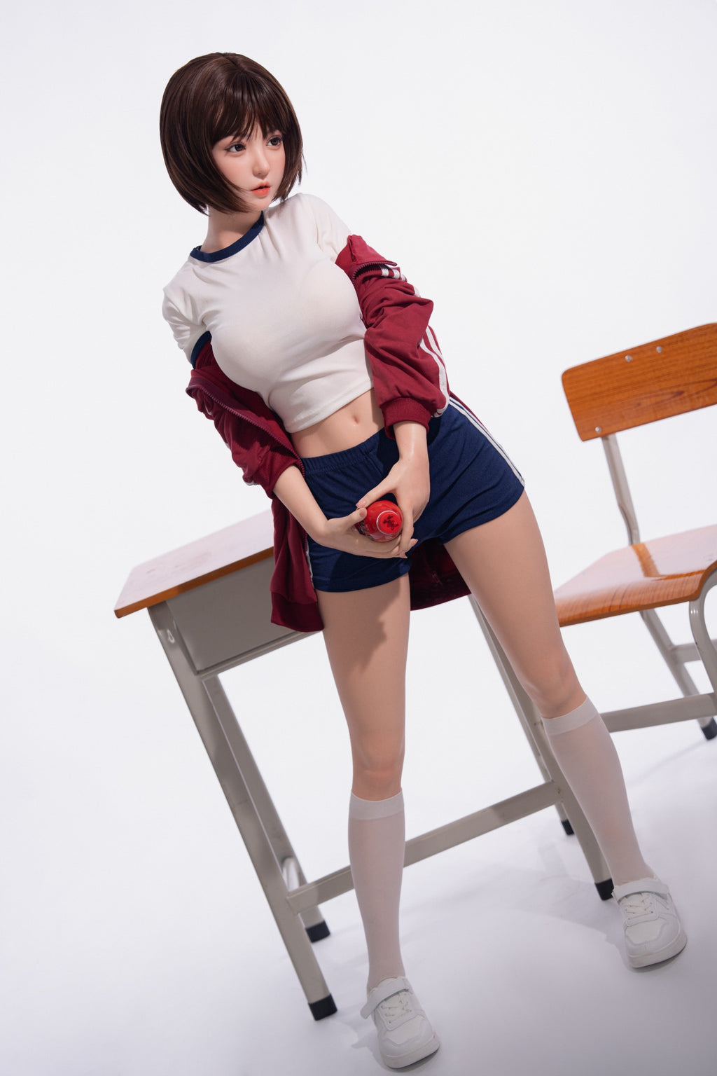 AN-3  Aoi  D-Cup Silicone Lifesize Japanese Sport Short Hair Full Body Poseable Companion Doll