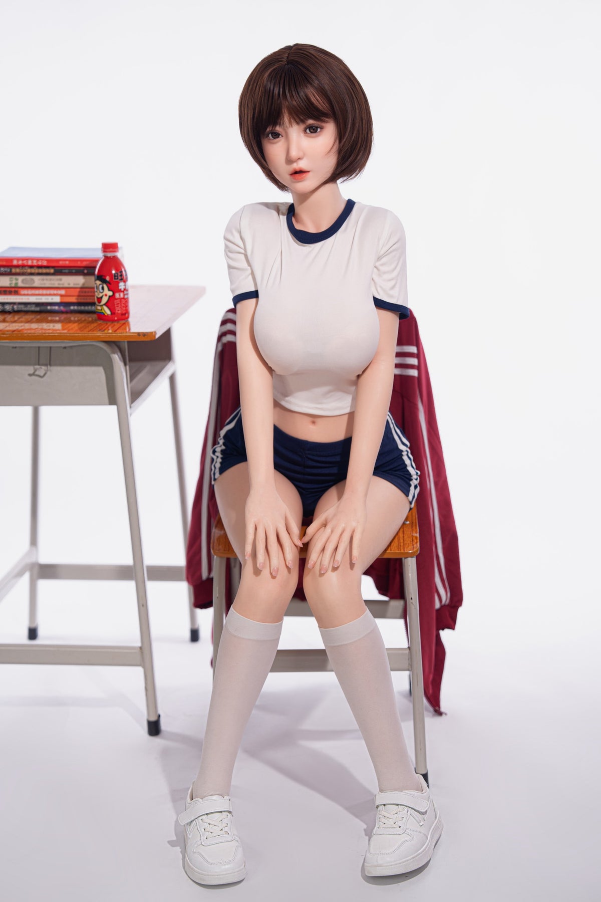 AN-3  Aoi  D-Cup Silicone Lifesize Japanese Sport Short Hair Full Body Poseable Companion Doll