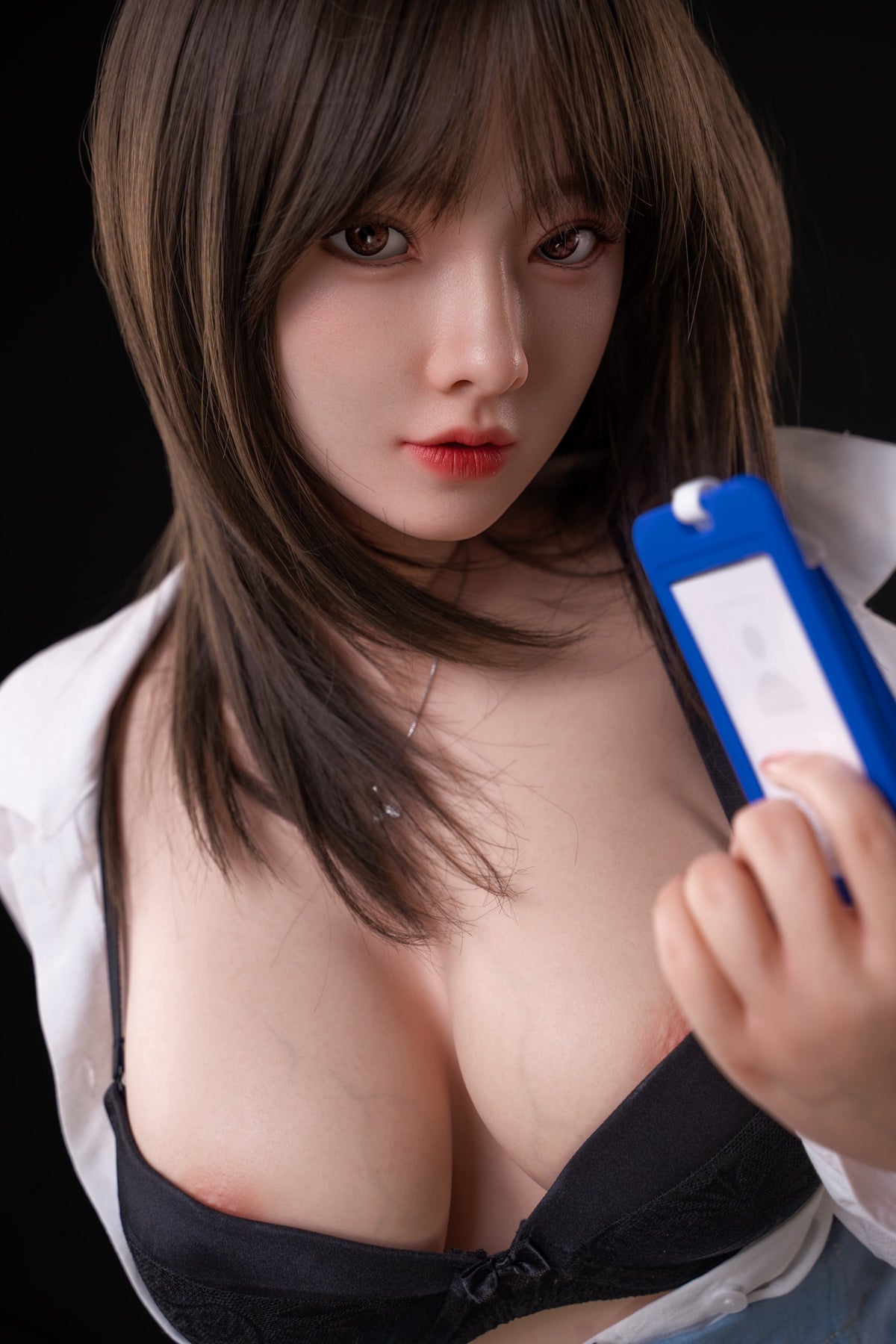AG-6  AYQ  E Cup Japanese Sweet Office Lady Style Lifesize Companion Doll Realistic Silicone Head TPE Body