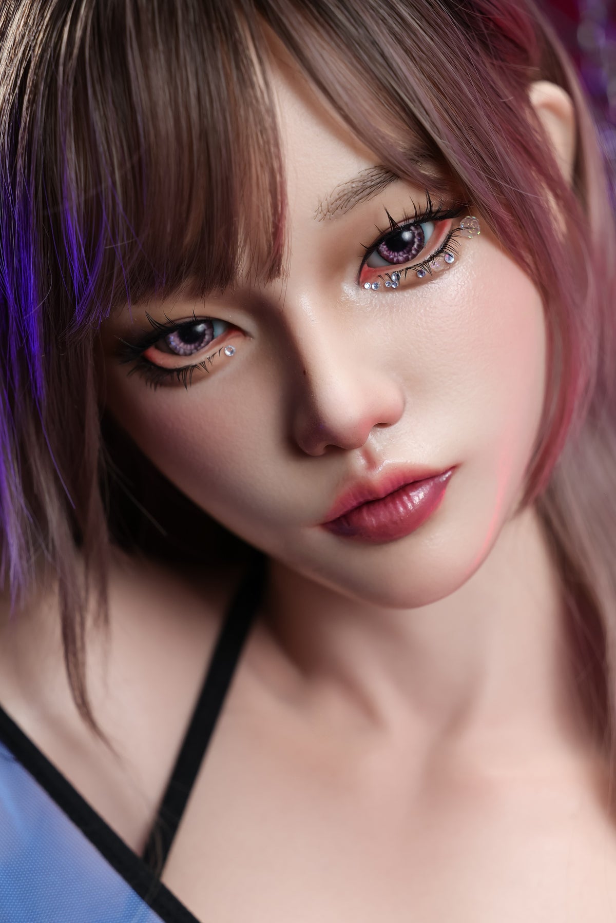 AY-3   Zara G-Cup Silicone Lifesize Cosplay Uniform Style Long Ash Brown Hair Mesh Top Full Body Poseable Companion Doll