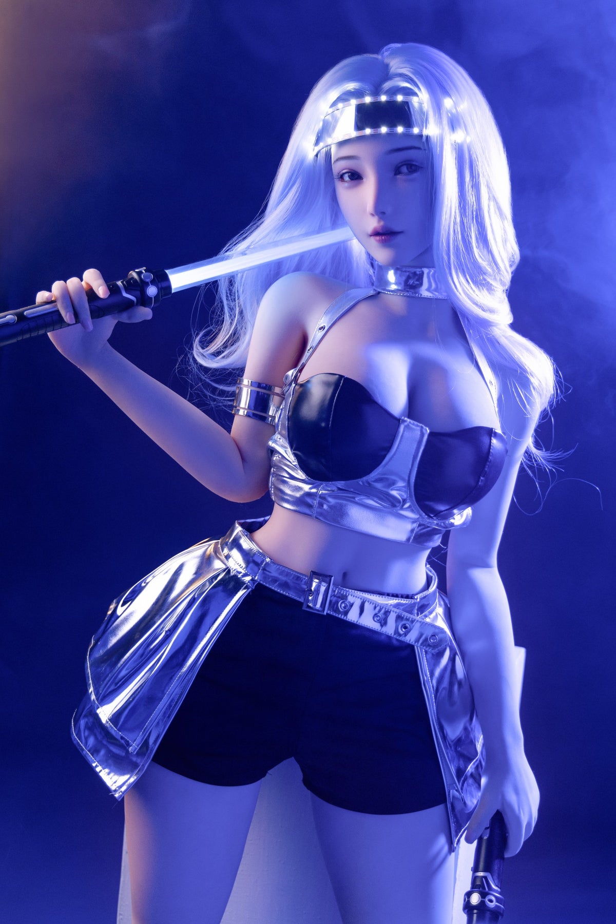 AN-6 E Cup Cyberpunk Futuristic Style Lifesize Companion Doll Realistic Silicone Head TPE Body
