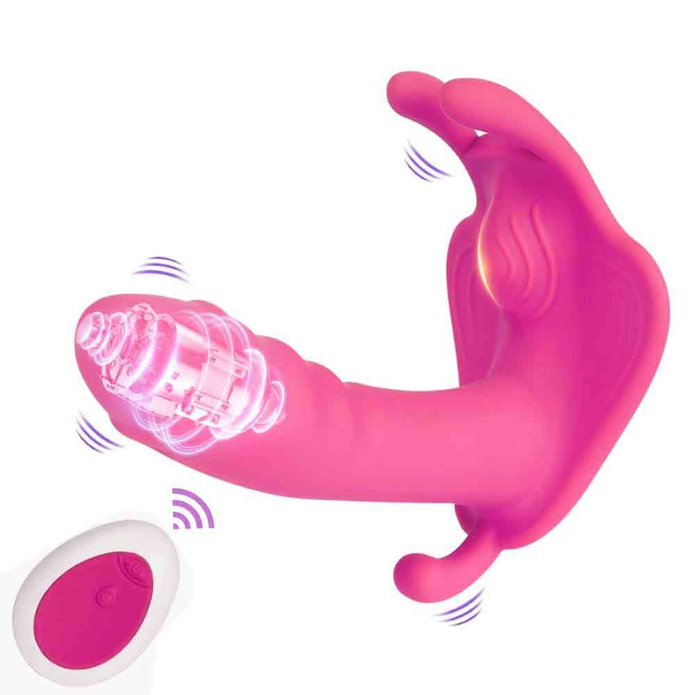Wireless Remote Control Wearable Vibrator, Body Safe Silicone Massager
