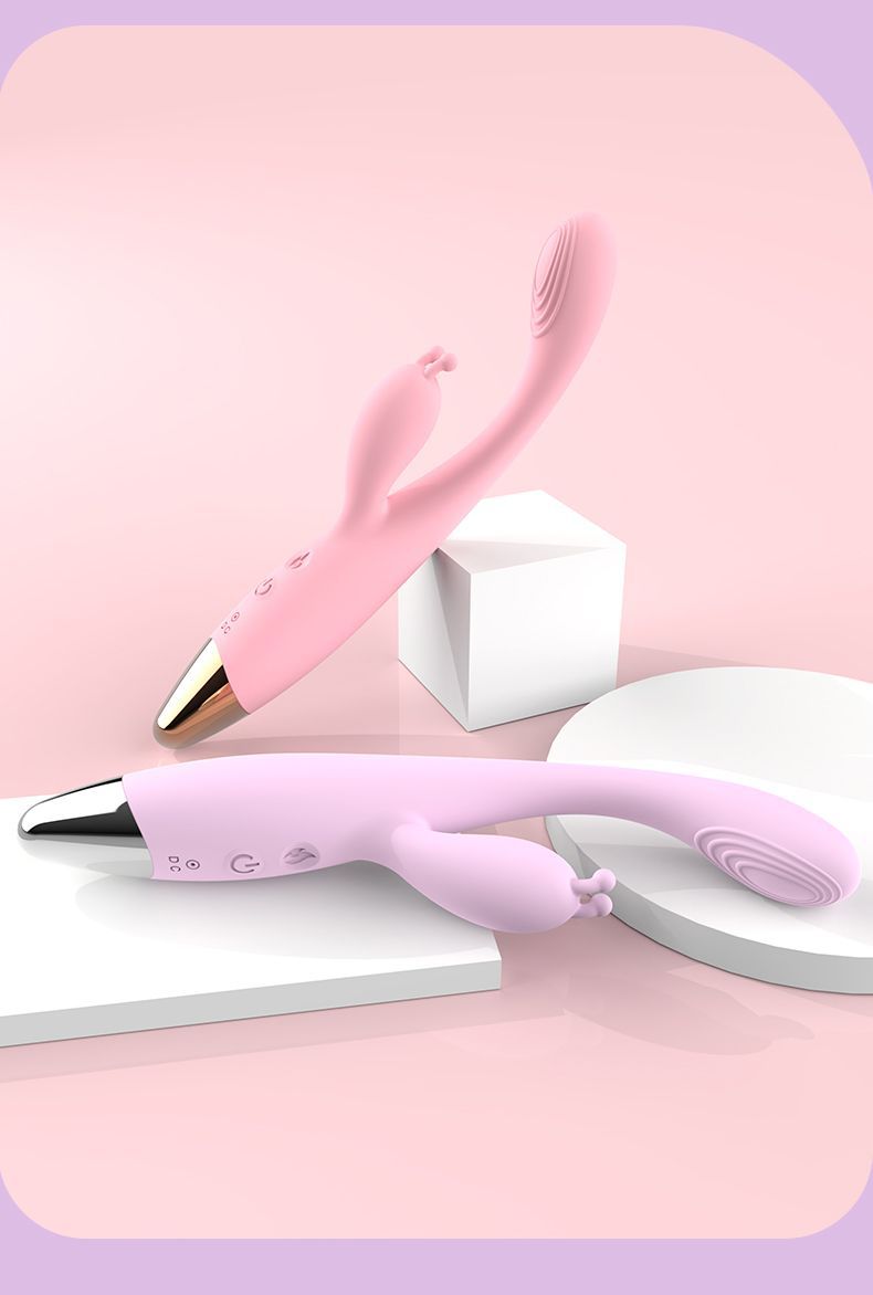 Dual Motor Rabbit Vibrator, Silicone Rechargeable G-Spot Massager