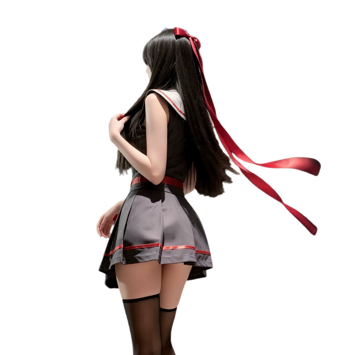 Dark JK Sailor Role Play Costume, Bow Pleated Skirt Lingerie Set