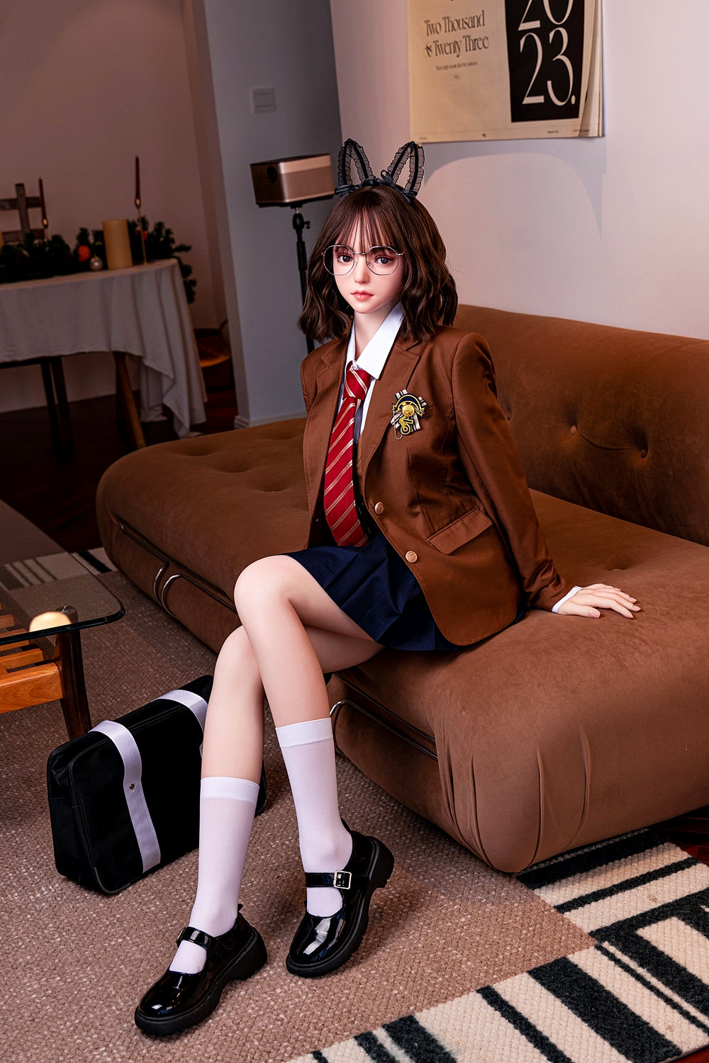 AH-3  Miko 153cm D-Cup Silicone Lifesize Academy Style Bunny Ear Full Body Poseable Companion Doll