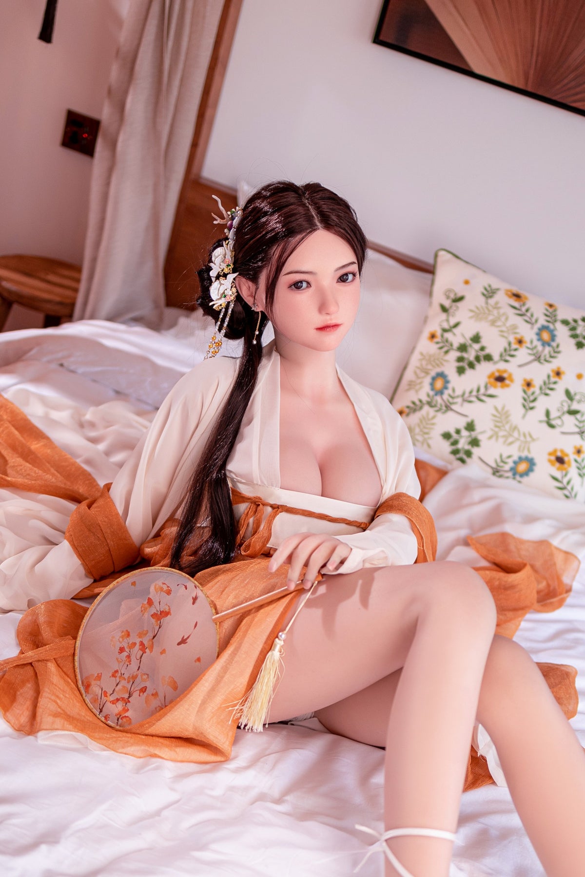 AI-3  Suyin 156cm E-Cup Silicone Lifesize Ancient Chinese Hanfu Full Body Poseable Companion Doll