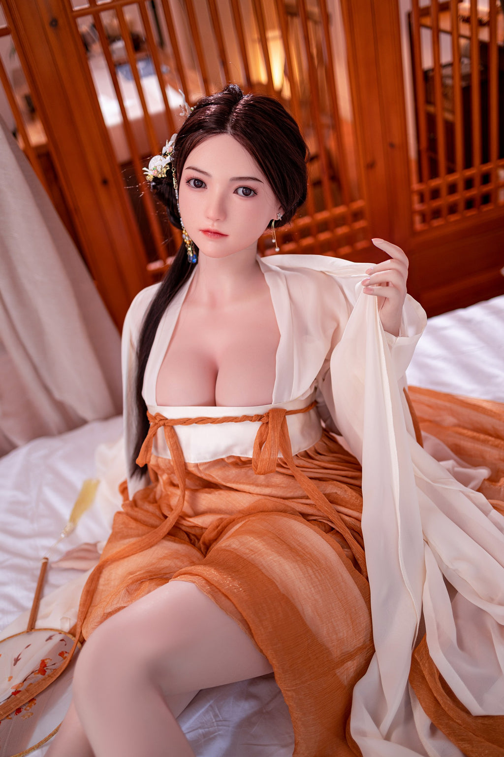 AI-3  Suyin 156cm E-Cup Silicone Lifesize Ancient Chinese Hanfu Full Body Poseable Companion Doll