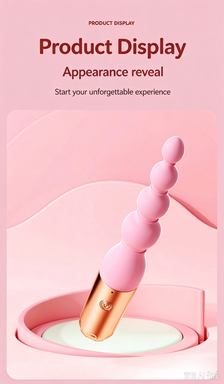 Silicone Vibrating Anal Beads, Waterproof Rechargeable Butt Plug Massager