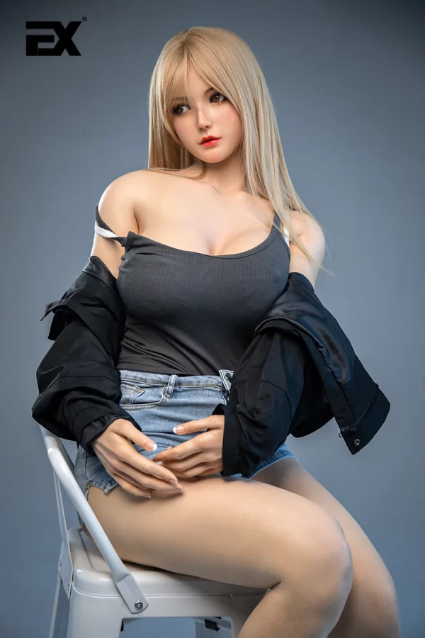 Katherine, voluptuous urban babe, full-body silicone lifelike sex doll.