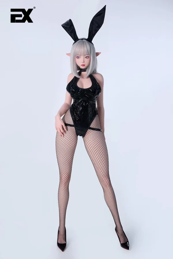This bunny girl is 150 centimeters tall and is a lifelike platinum-grade silicone doll.