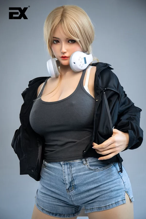 Katherine, voluptuous urban babe, full-body silicone lifelike sex doll.