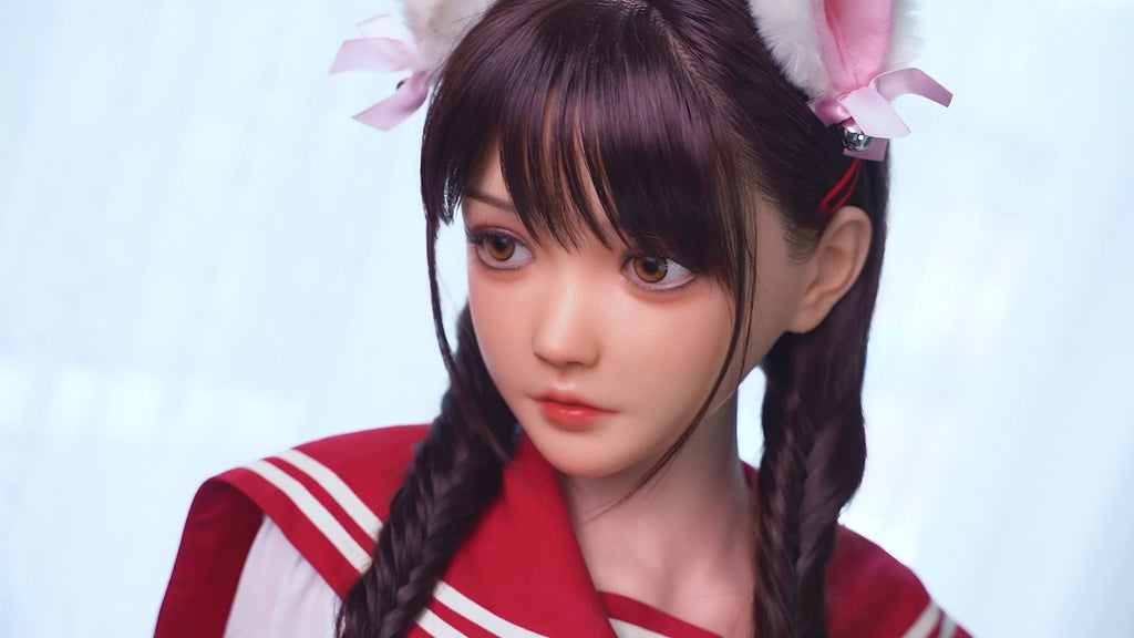 AE-3  Neko 155cm E-Cup Organic Silicone PRO Lifesize Anime JK Neko Style Female Doll