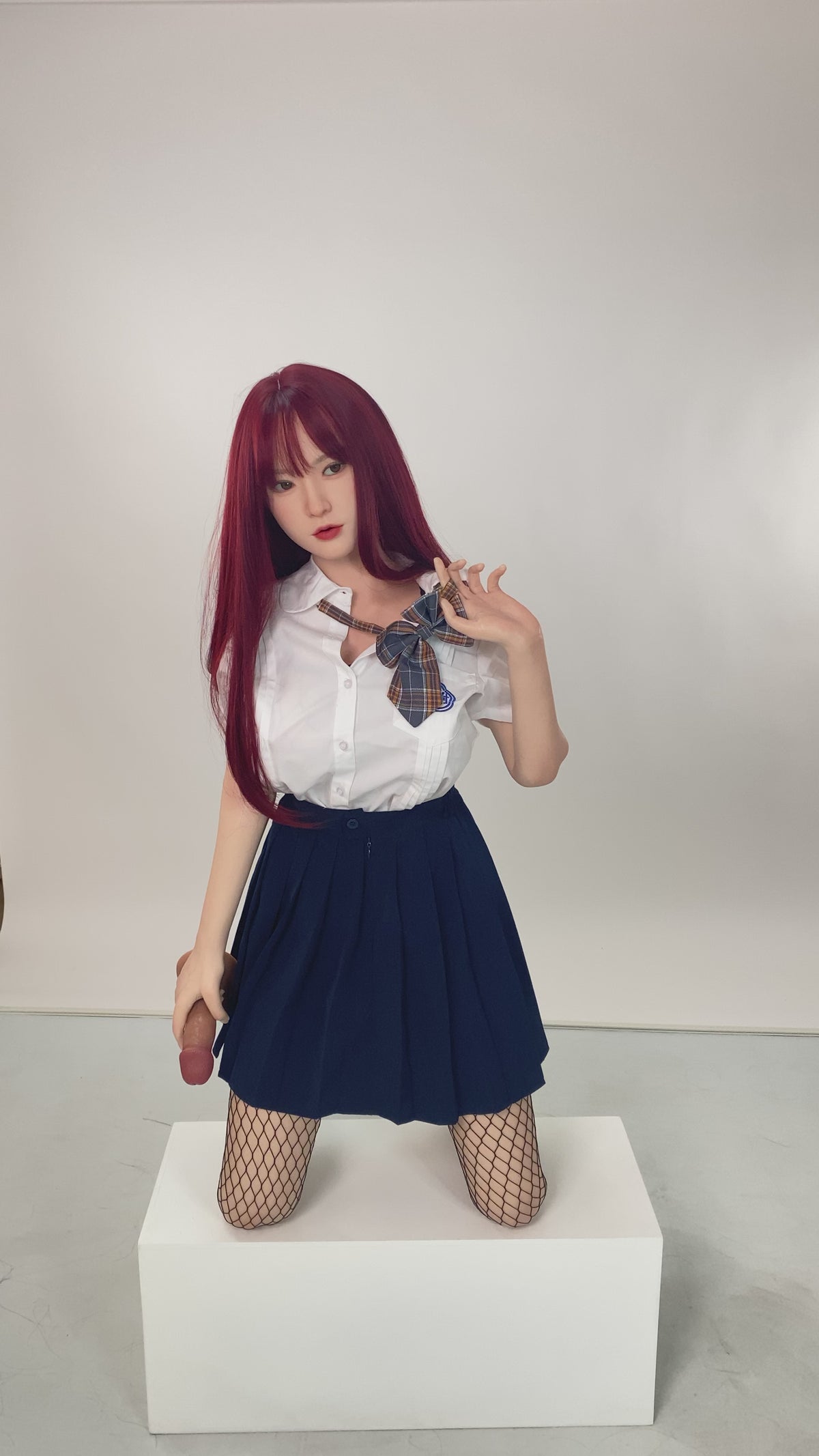 AI-6 D Cup Japanese JK School Girl Style Lifesize Companion Doll Realistic Silicone Head TPE Body