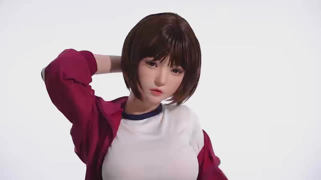 AN-3  Aoi  D-Cup Silicone Lifesize Japanese Sport Short Hair Full Body Poseable Companion Doll
