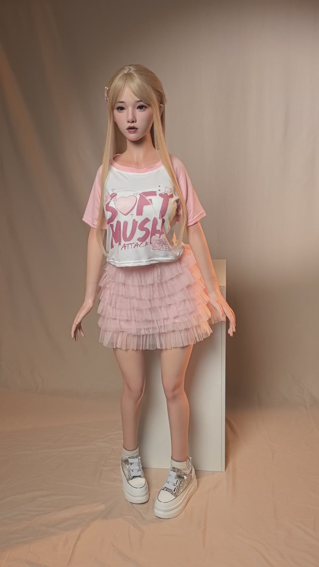 AS-3   Chloe  G-Cup Silicone Lifesize Sweet Girl Style Pink Outfit Full Body Poseable Companion Doll