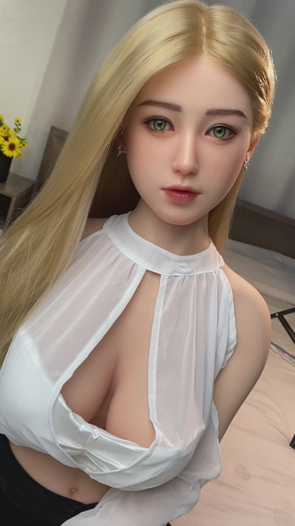 Silicone Realistic Love Doll Full Size Lifelike Female Doll with Blonde Hair for Adult